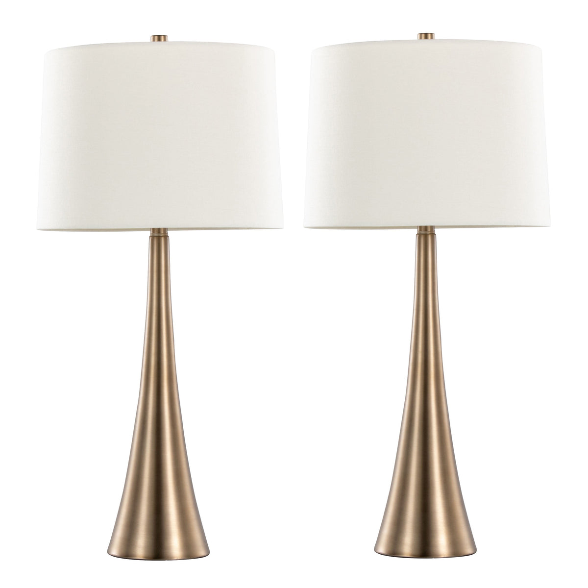 Diana 29" Contemporary Metal Table Lamp in Matte Golden Bronze