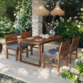 U_STYLE Farmhouse 5-Piece Outdoor Patio Dining Set