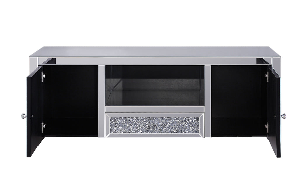 Noralie Mirrored & Faux Diamonds TV Stand