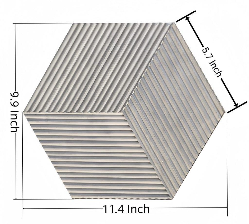 Hexagon Carrara Gray Marble Wall Décor