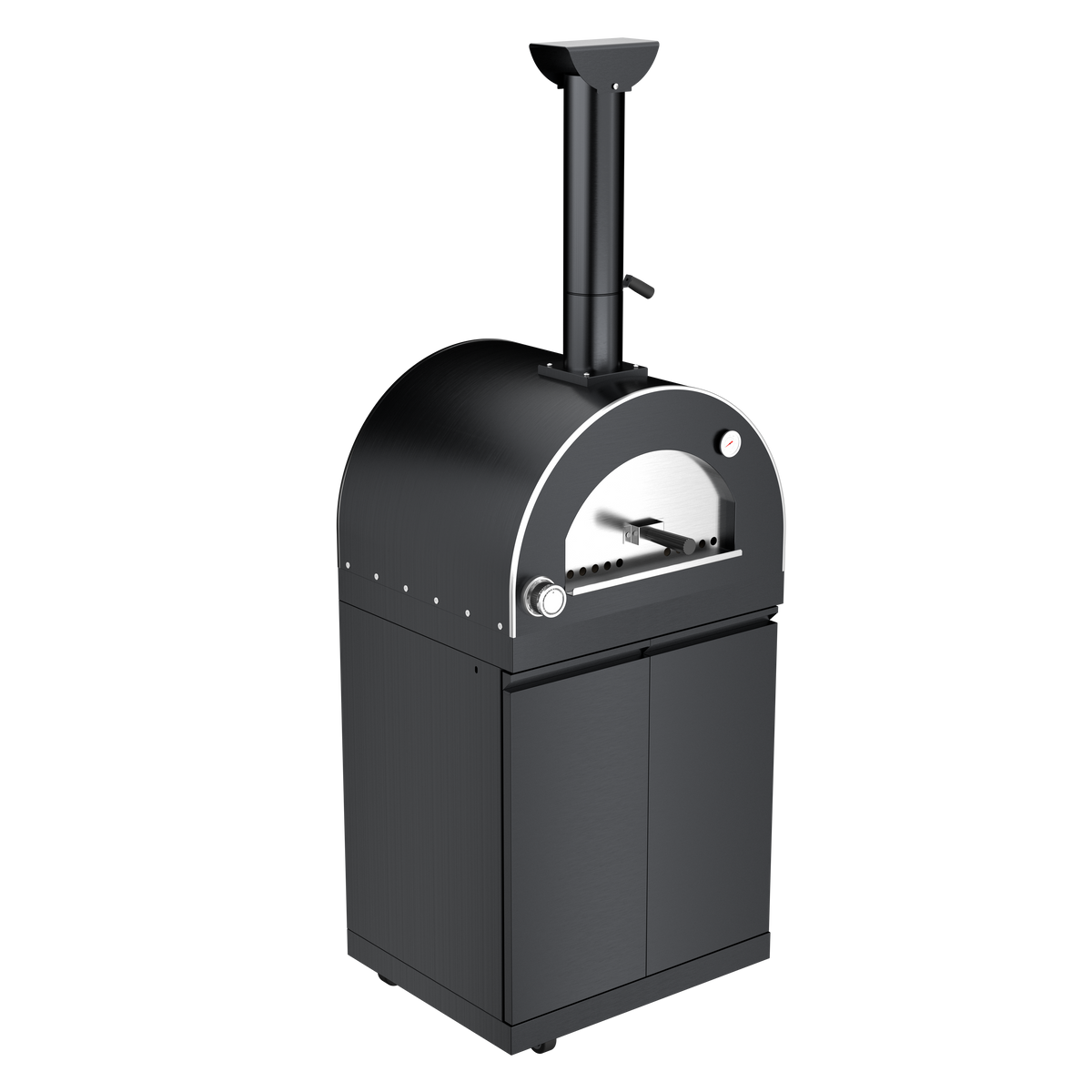 Black 128-Inch Double Stainless Steel Gas Outdoor Kitchen