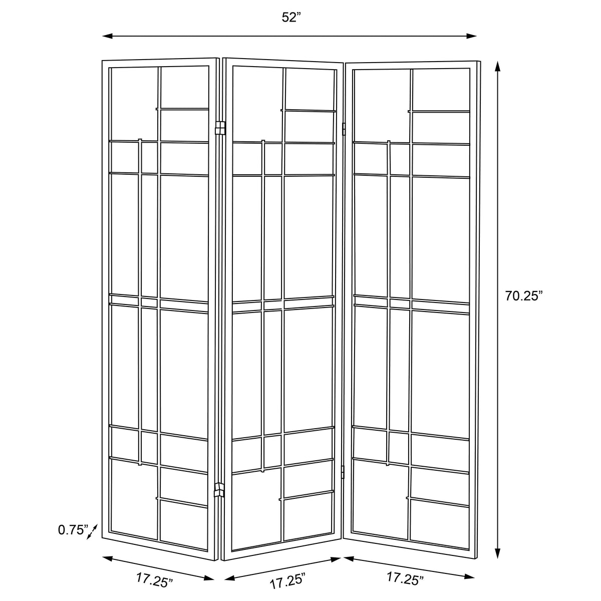 Colby 3-Panel Room Divider