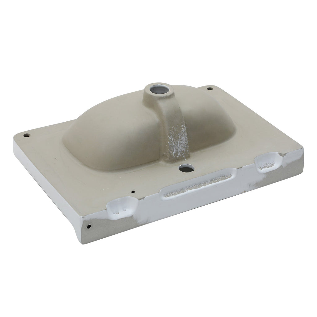 23.75"x15.75" Wall-Mounted Rectangular Ceramic Bathroom Sink