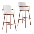 Chaya Indoor Upholstered Bar Stool with Metal Frame