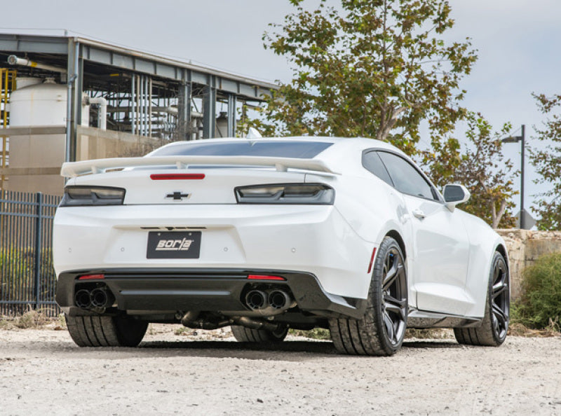 Borla 17-18 Chevrolet Camaro ZL1 6.2L V8 S Type Catback Exhaust w/ Dual Mode Valves CF Black Anod 140726CFBA