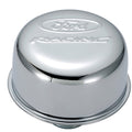 Ford Racing Logo Push-In Type Air Breather Cap - Chrome 302-215