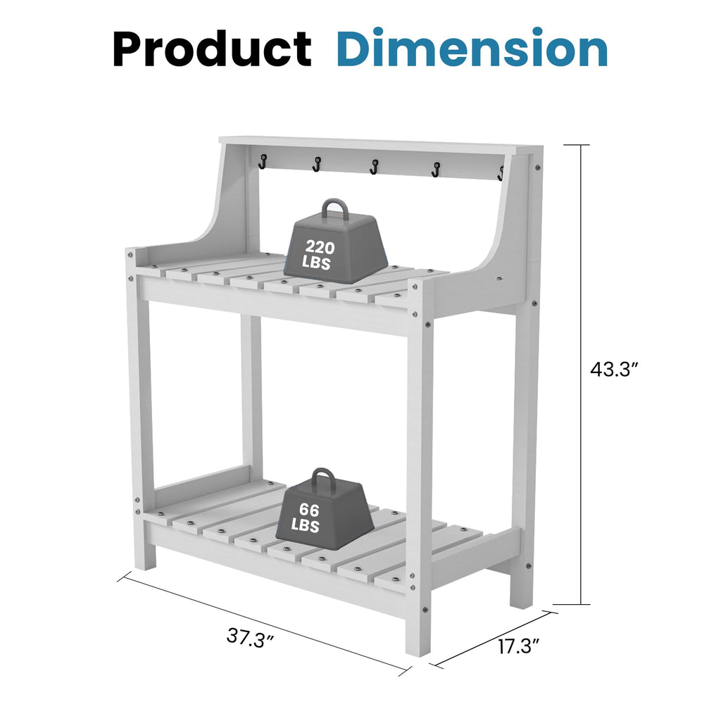 HDPE Garden Potting Table with Storage for Outdoor Use