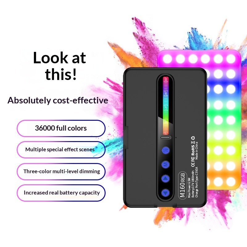 Portable Square LED Fill Light For Outdoor Shooting With Your Phone