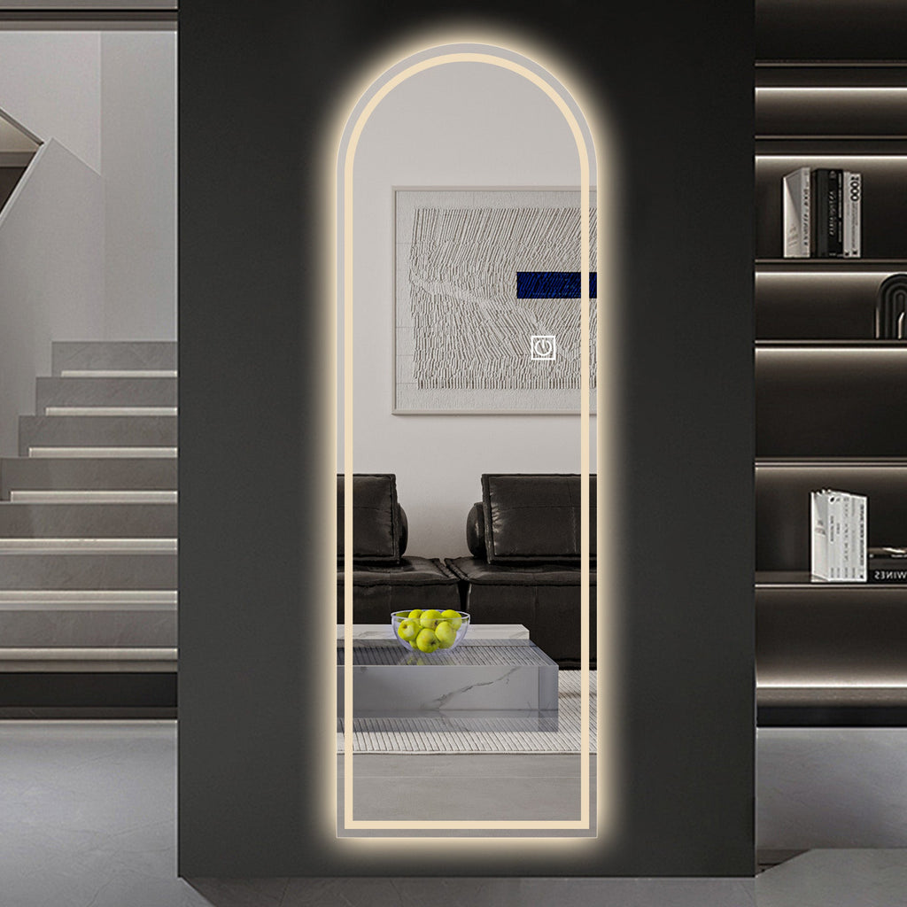 65" x 21" Arched Full Length Lighted Mirror