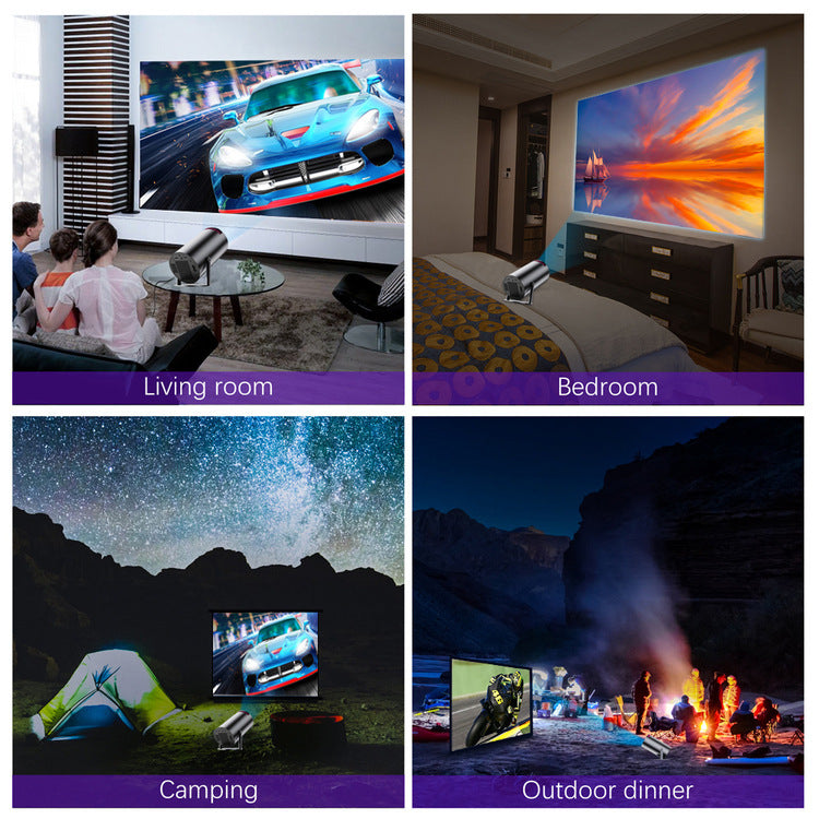 Portable Home Theater Projector, Mini Projector For Bedroom Gaming Movies
