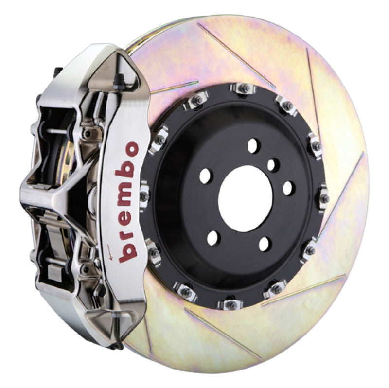Brembo 10-19 Ghost Front GTR BBK 6 Piston Billet411x34 2pc Rotor Slotted Type-1- Nickel Plated 1L2.9503AR