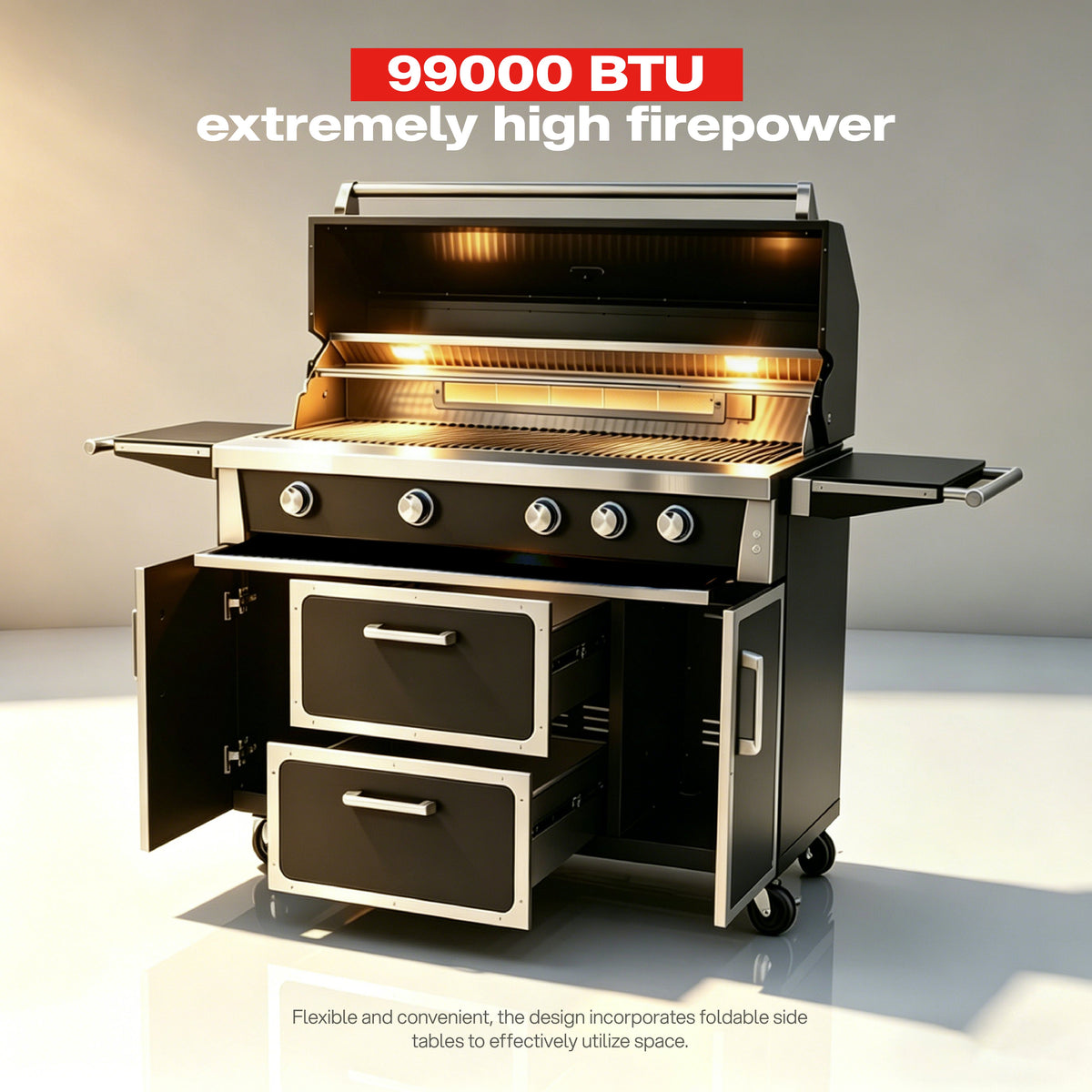 Navratil 49'' Stainless Steel Grill