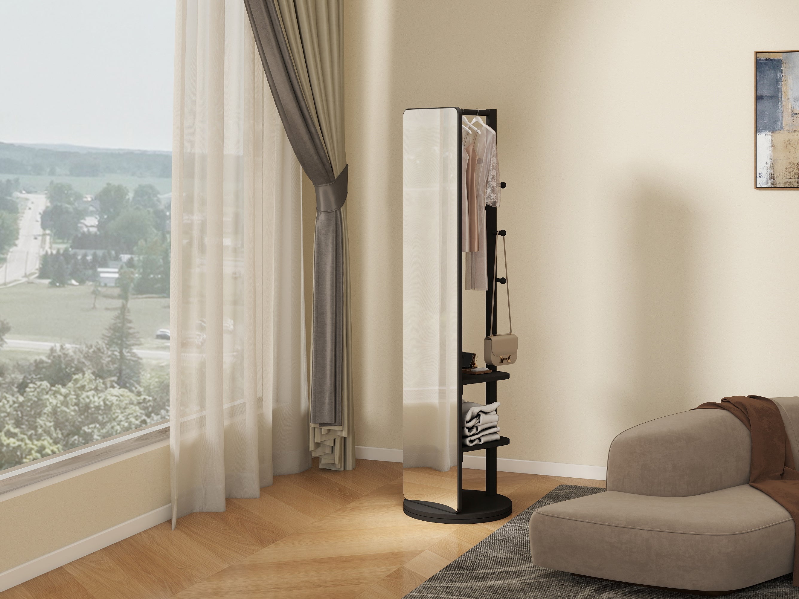 360° Rotating Multifunctional Full Length Mirror