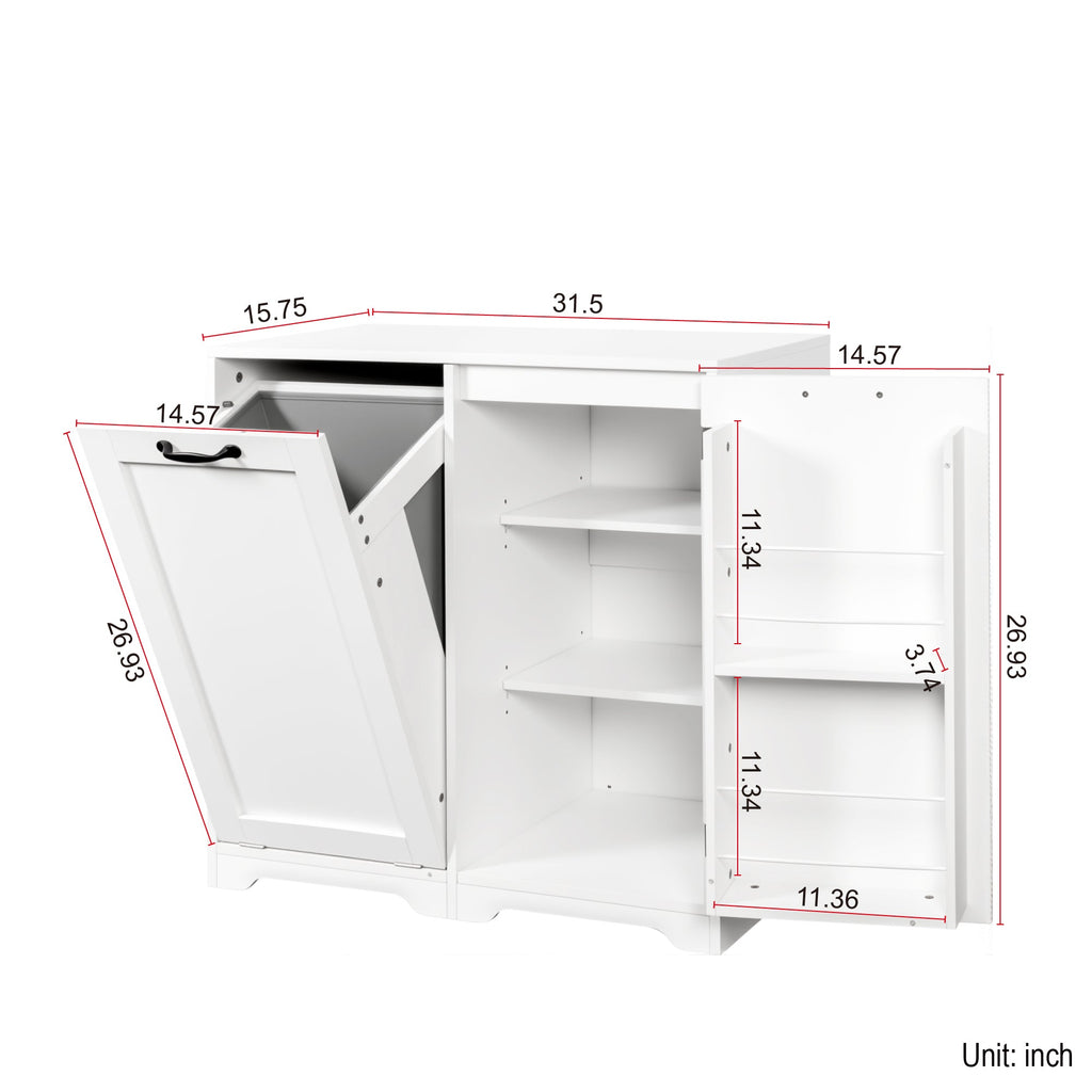 Laundry Cabinet with Doors and Adjustable Shelf