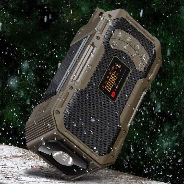Multifunctional Solar-Powered Hand-Crank Charging Bluetooth Speaker Radio