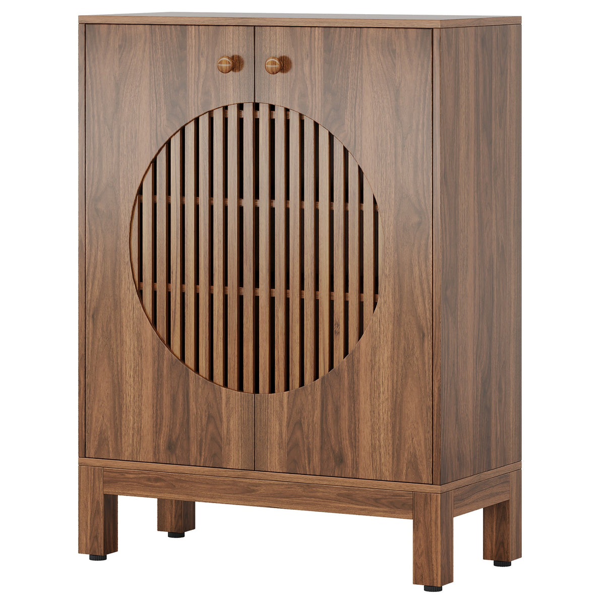 28.74" Farmhouse Brown Shoe Cabinet