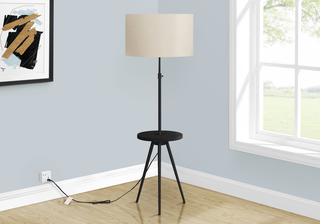63" Floor Lamp with Table Shelf