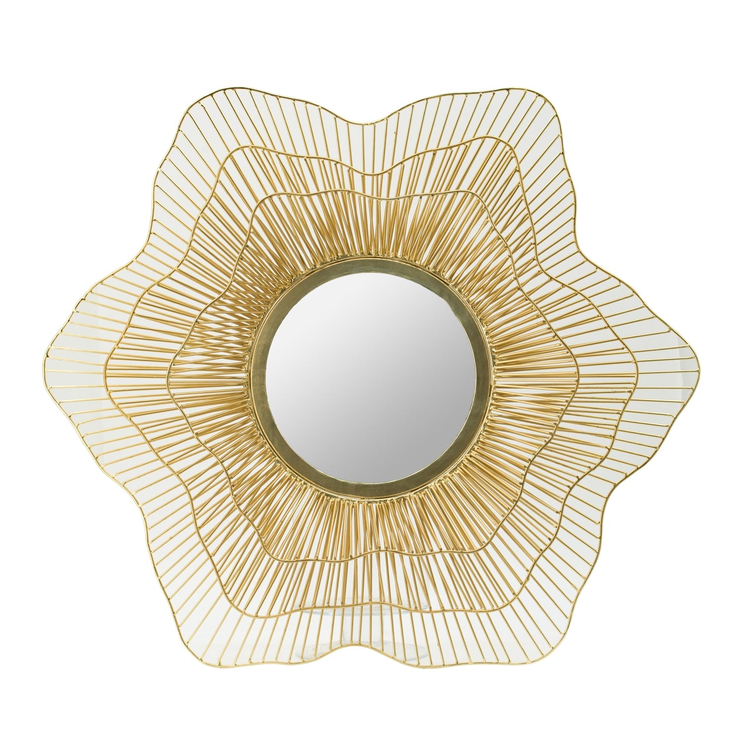 D27x2.4" Metal Mirror – Wall Mounted Decor