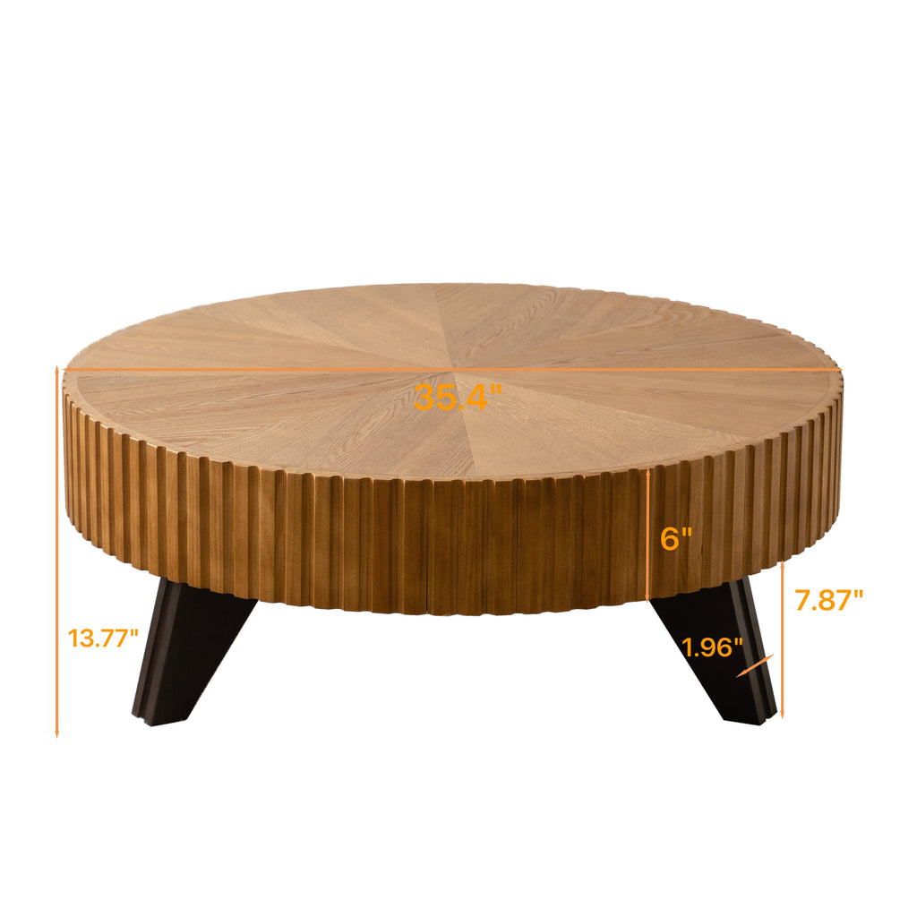 35.4" Round Retro Coffee Table
