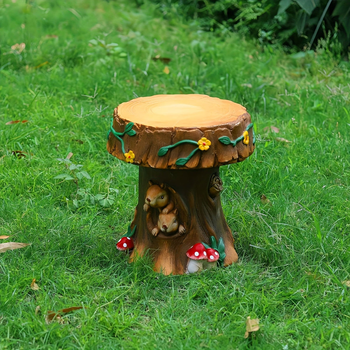 12.6" Resin Rabbit Garden Chair