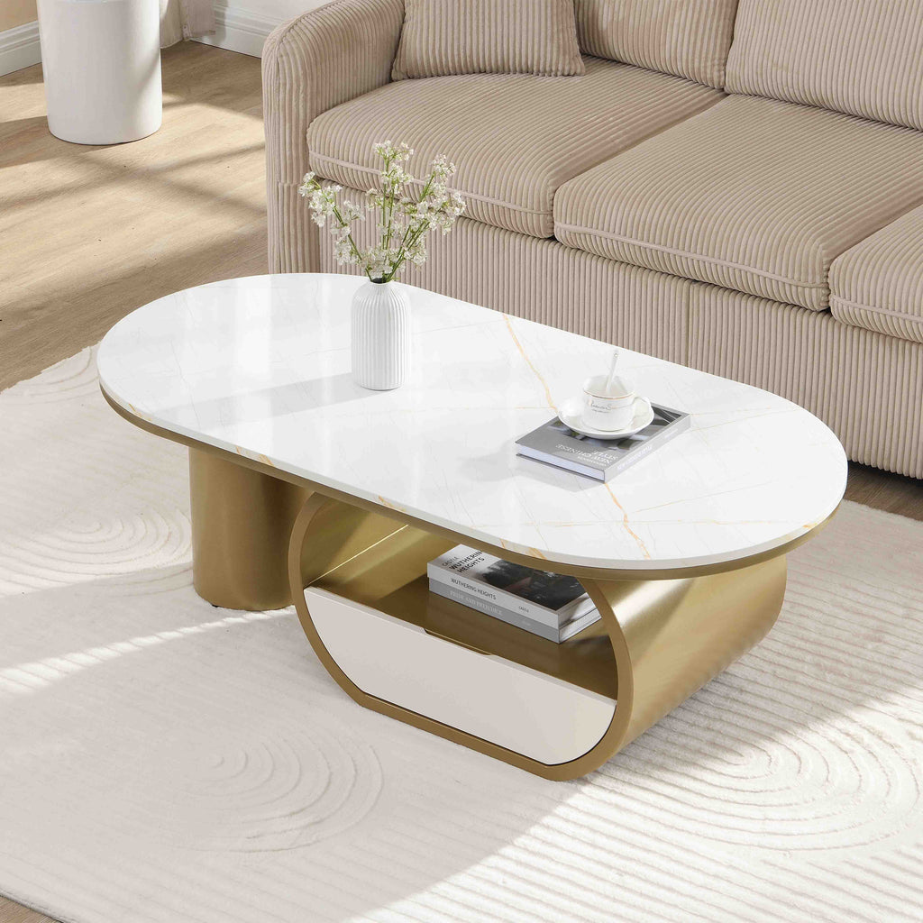 Luxury Modern Oval Coffee Table