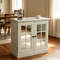 Storage Sideboard Cabinet with Decorative Acrylic Mirrored Doors