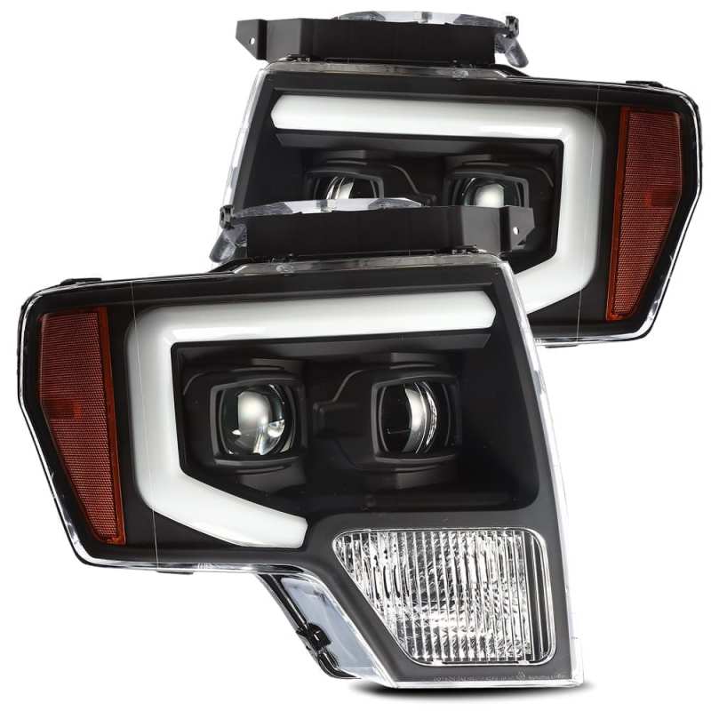 AlphaRex 09-14 Ford F-150 PRO-Series Projector Headlights Plank Style Black w/Activ Light/Seq Signal 880199 *Discontinued