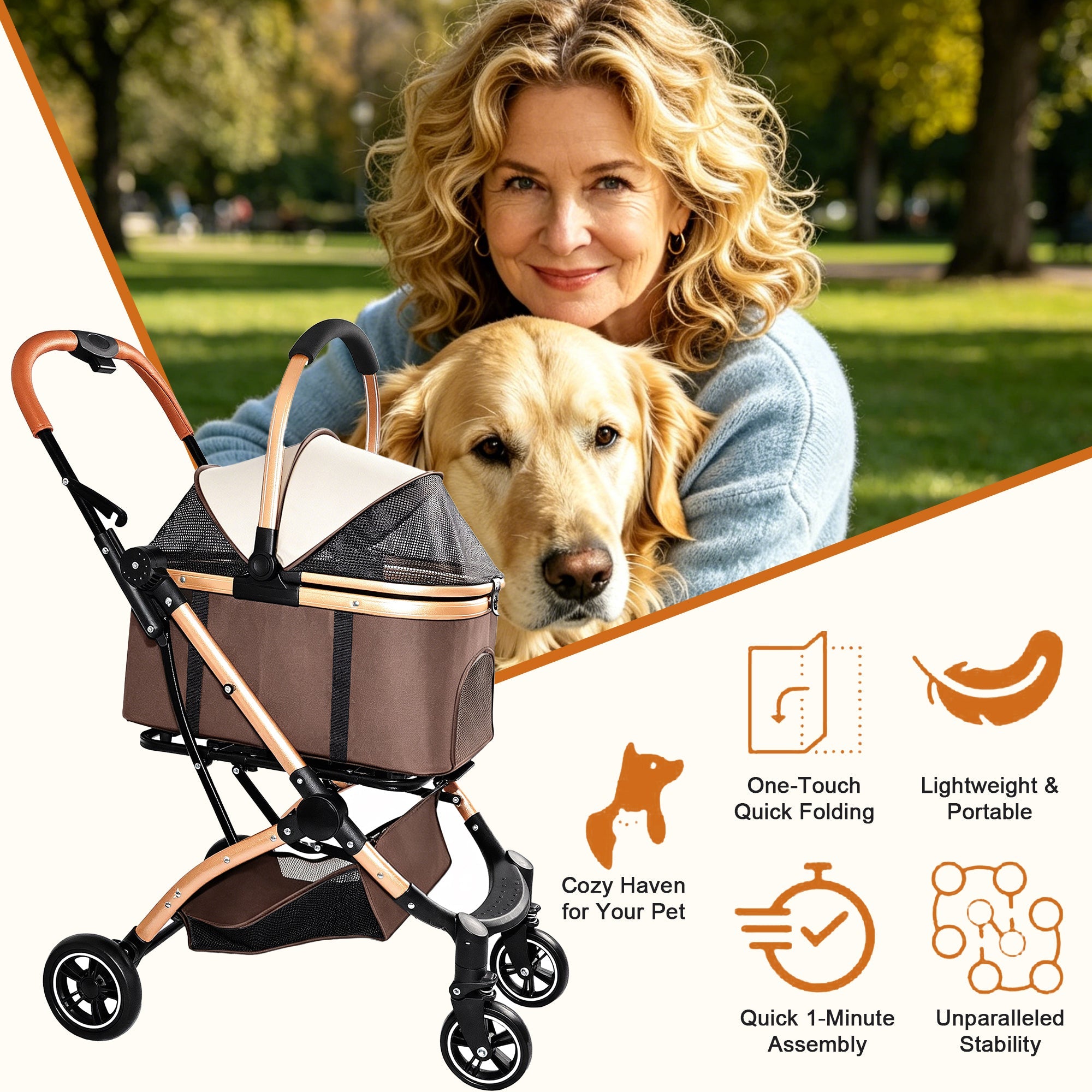 Pet Stroller for Dogs and Cats