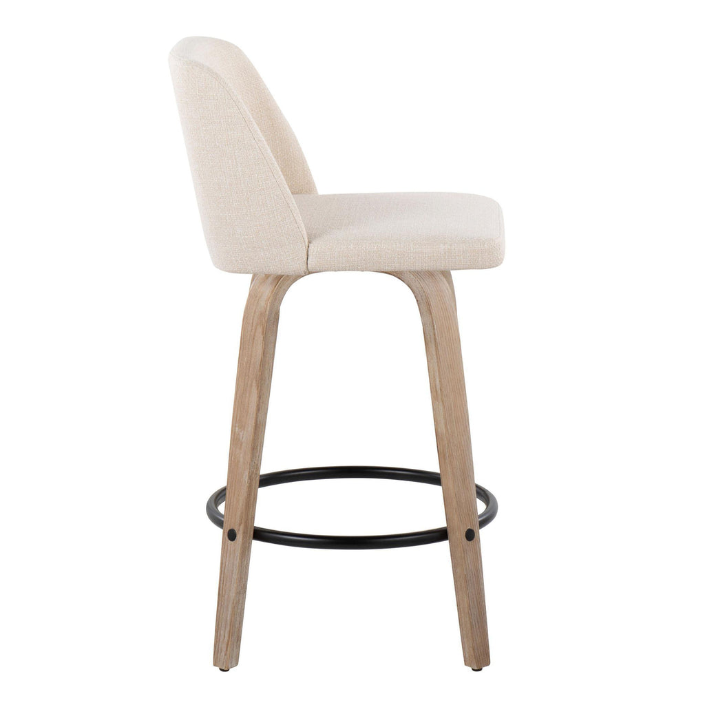Mid-Century Modern Fixed Height Counter Stool