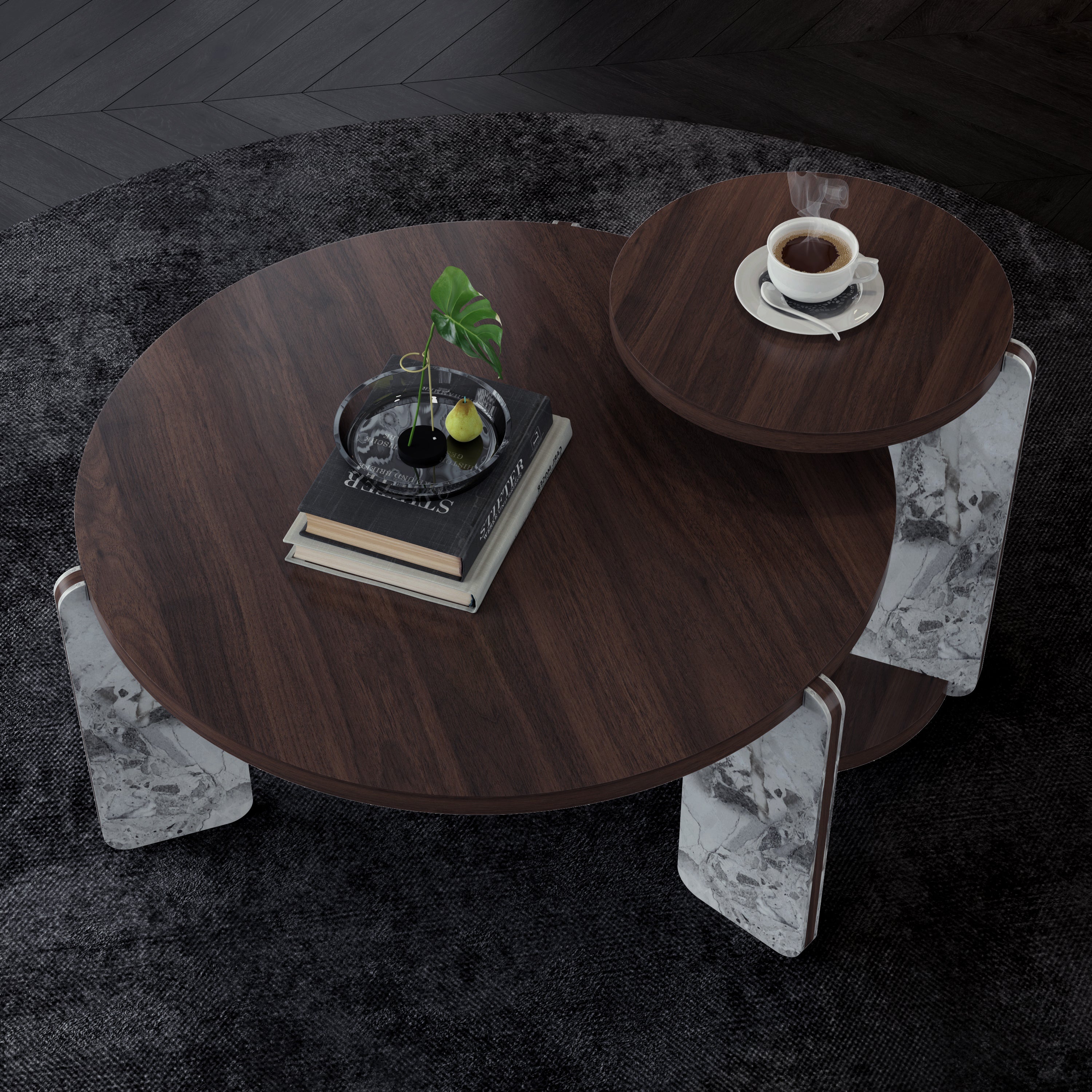 Modern Coffee Table with End Table Set