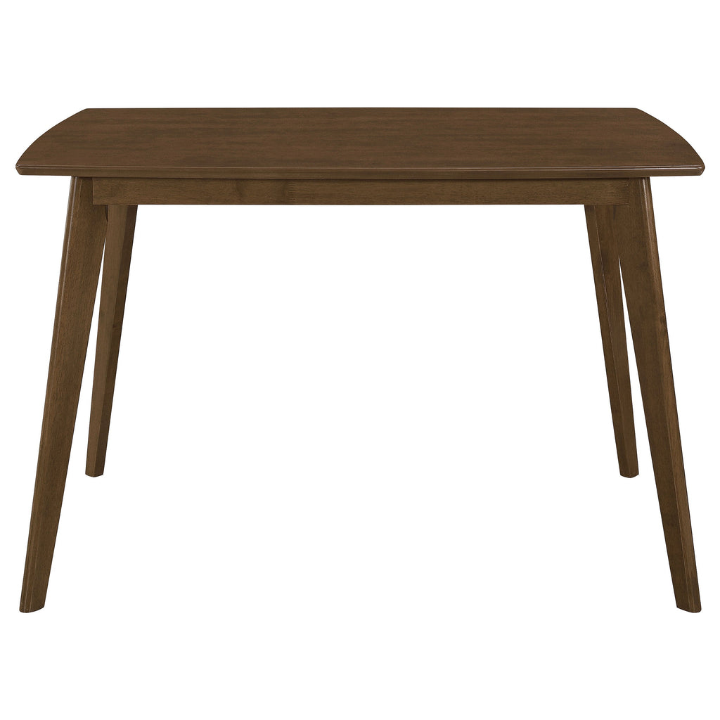 Retro Chestnut Dining Table with Angled Legs