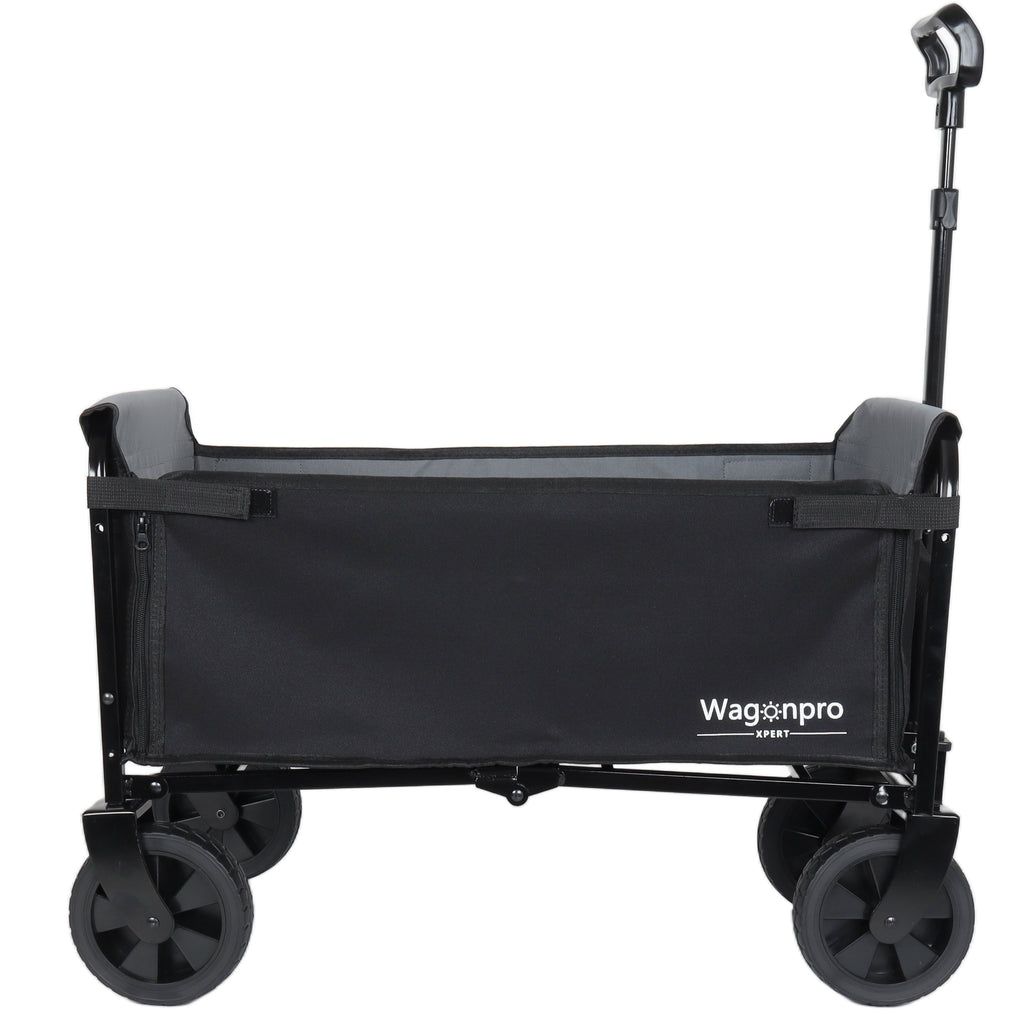 All-in-One Convertible Folding Trolley with Bench Seat and Dog Leash