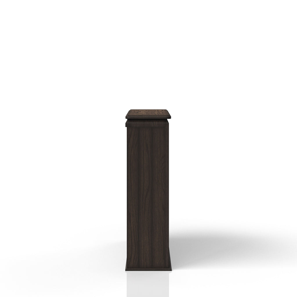 Chocolate Two Shelf Bookcase Hutch