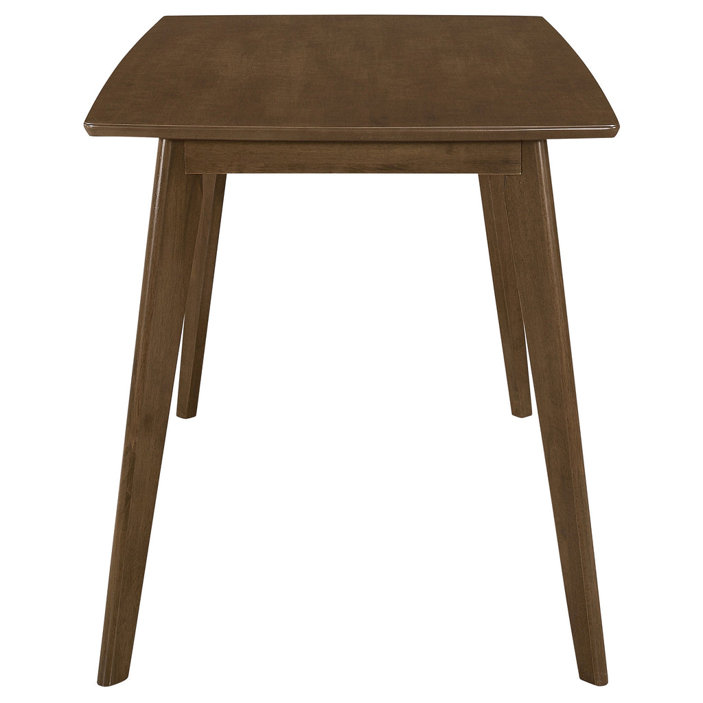 Retro Chestnut Dining Table with Angled Legs