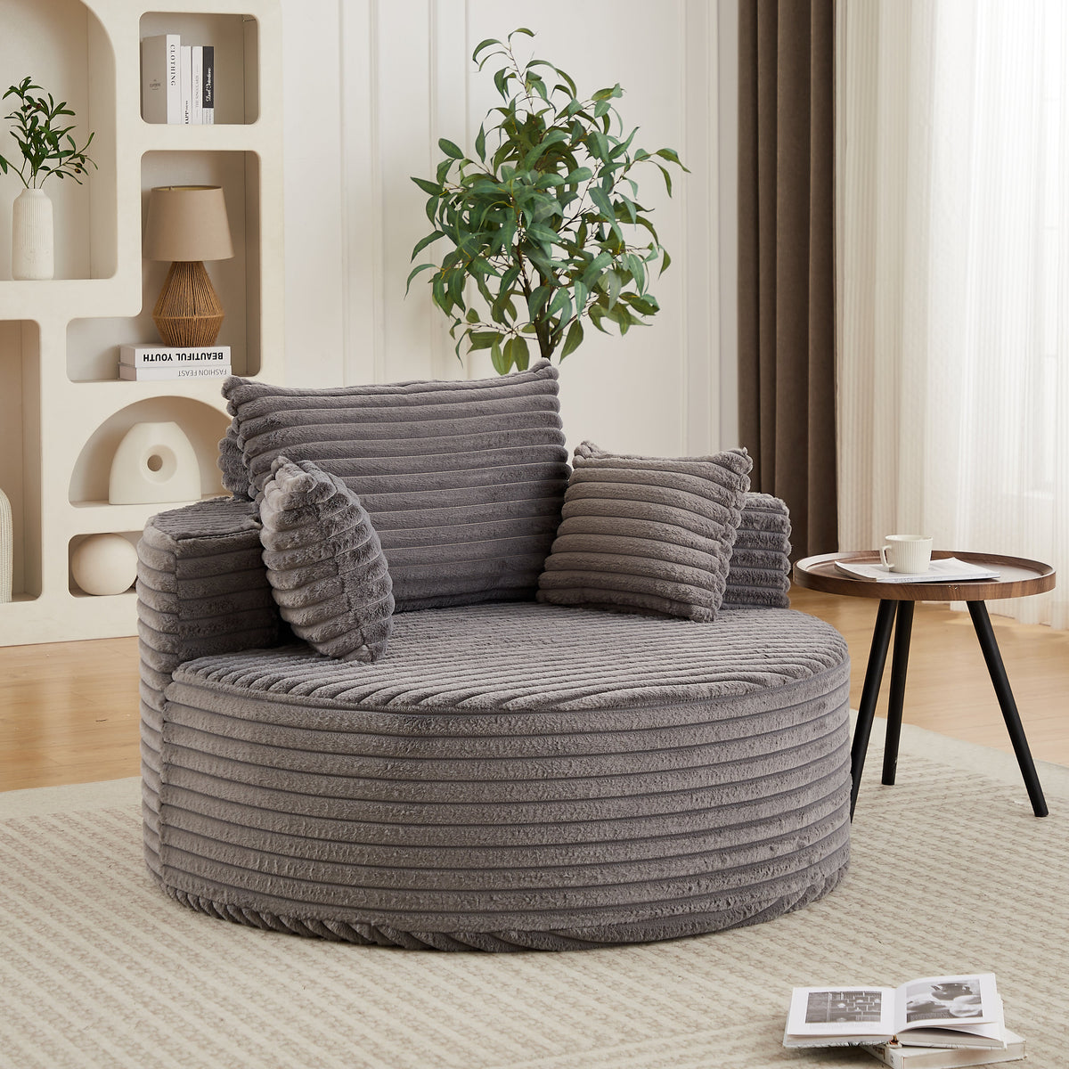 50"L Corduroy Sponge Single Sofa