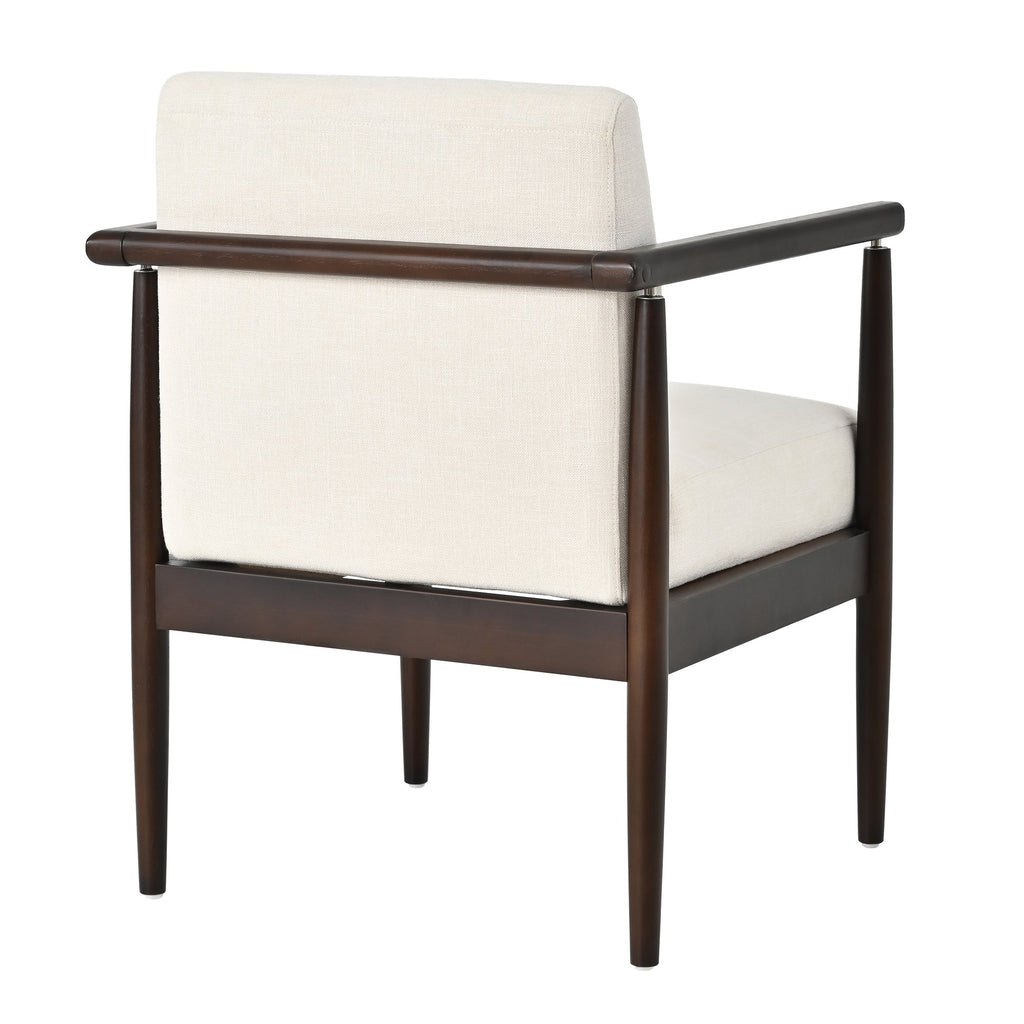 Mid-Century 7-Piece Dining Table Set, 70" Rubber Wood