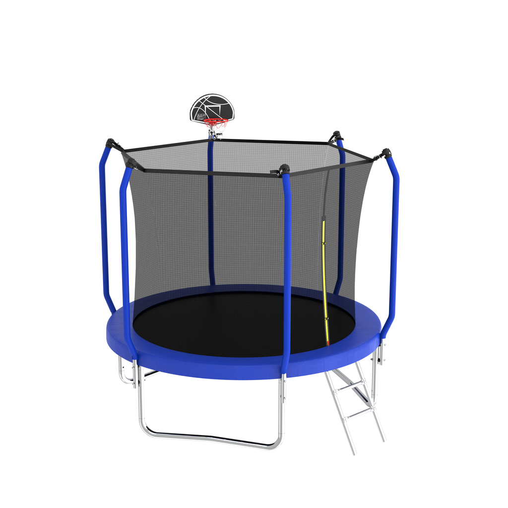 8FT Trampoline with Basketball Hoop