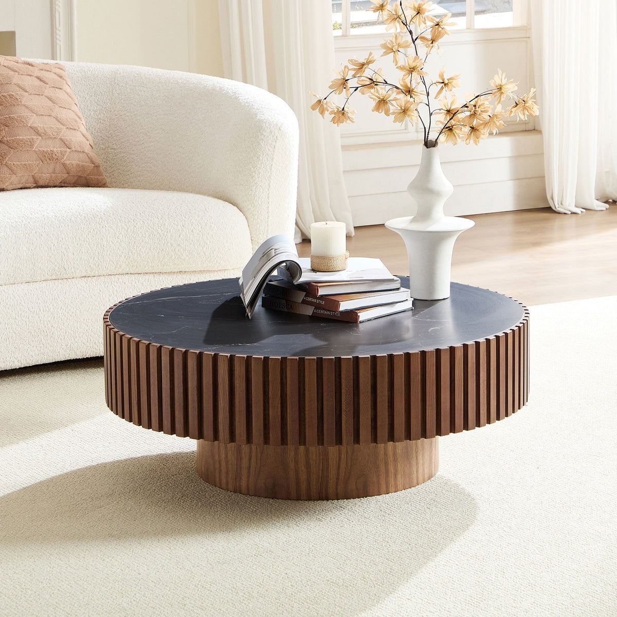 Nesting Round Sintered Stone Coffee Table
