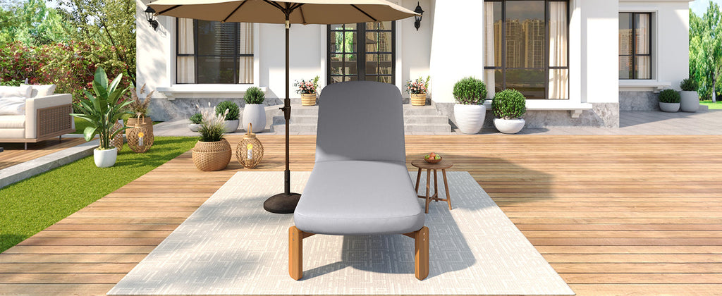 Outdoor Chaise Lounge Adjustable Patio Chaise