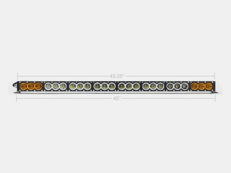 Cali Raised LED Cali Raised 43 Amber/White Dual Function Led Bar - Dual Function Wire Harness/Tall Dual Function Sw CR2317