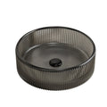 Sonny 16'' Bathroom Round Crystal Glass Sink without Faucet