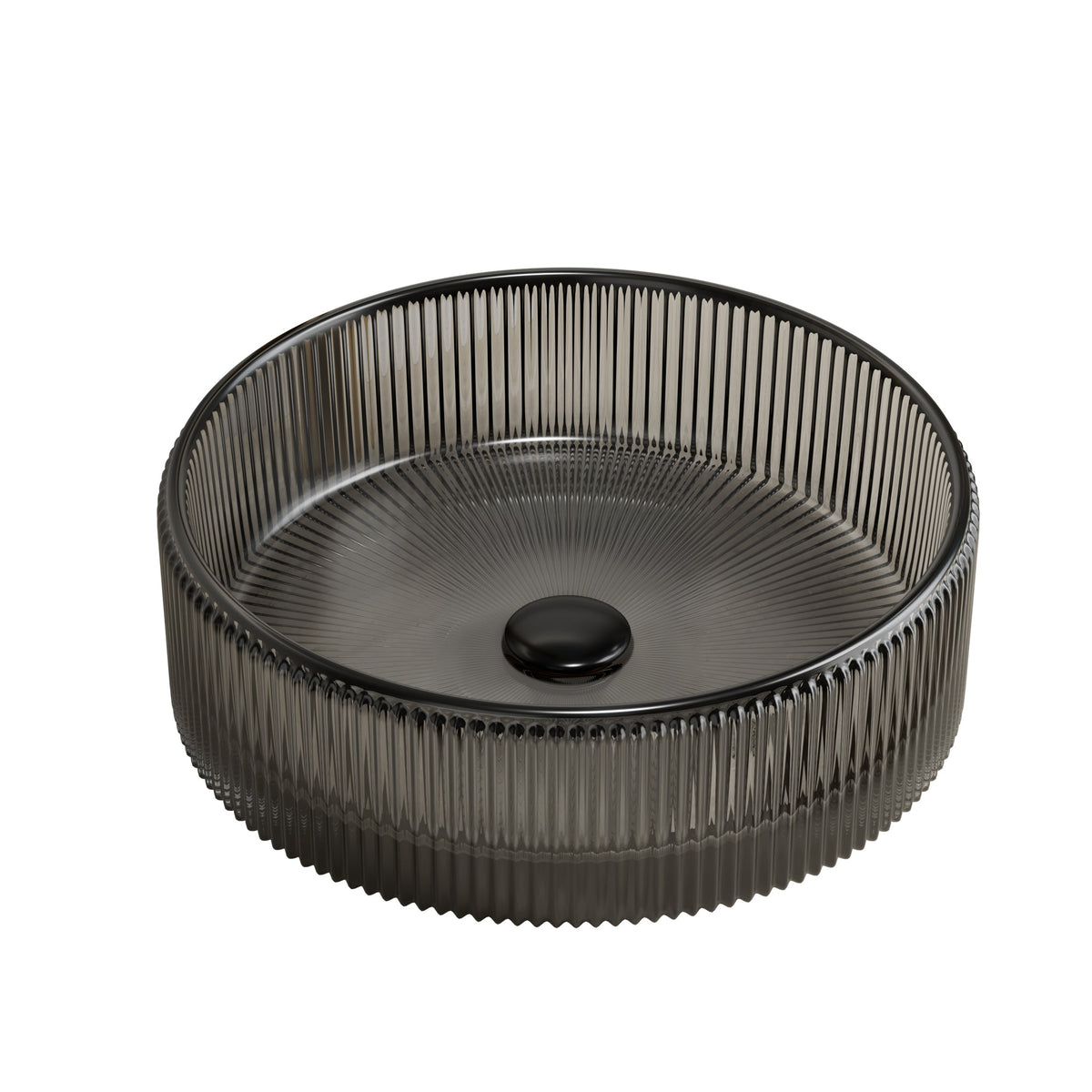 Sonny 16'' Bathroom Round Crystal Glass Sink without Faucet