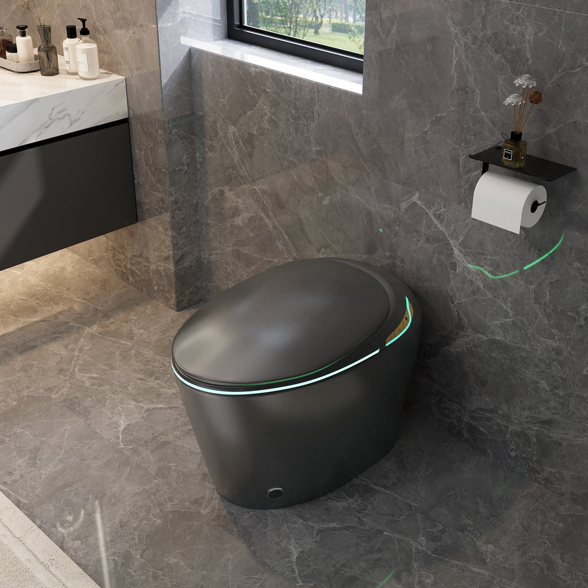 Unique Smart Toilet with Built-in Bidet