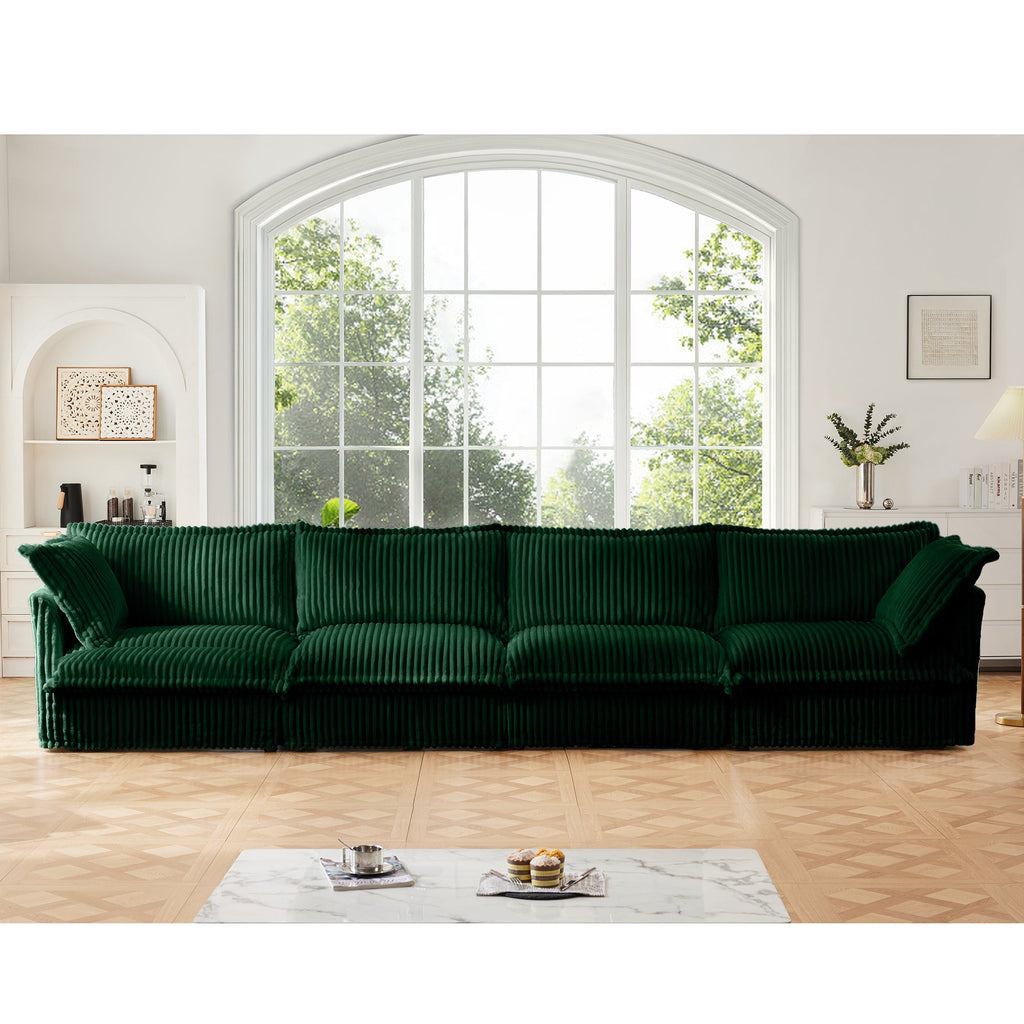 Slipcovered Long Sofa