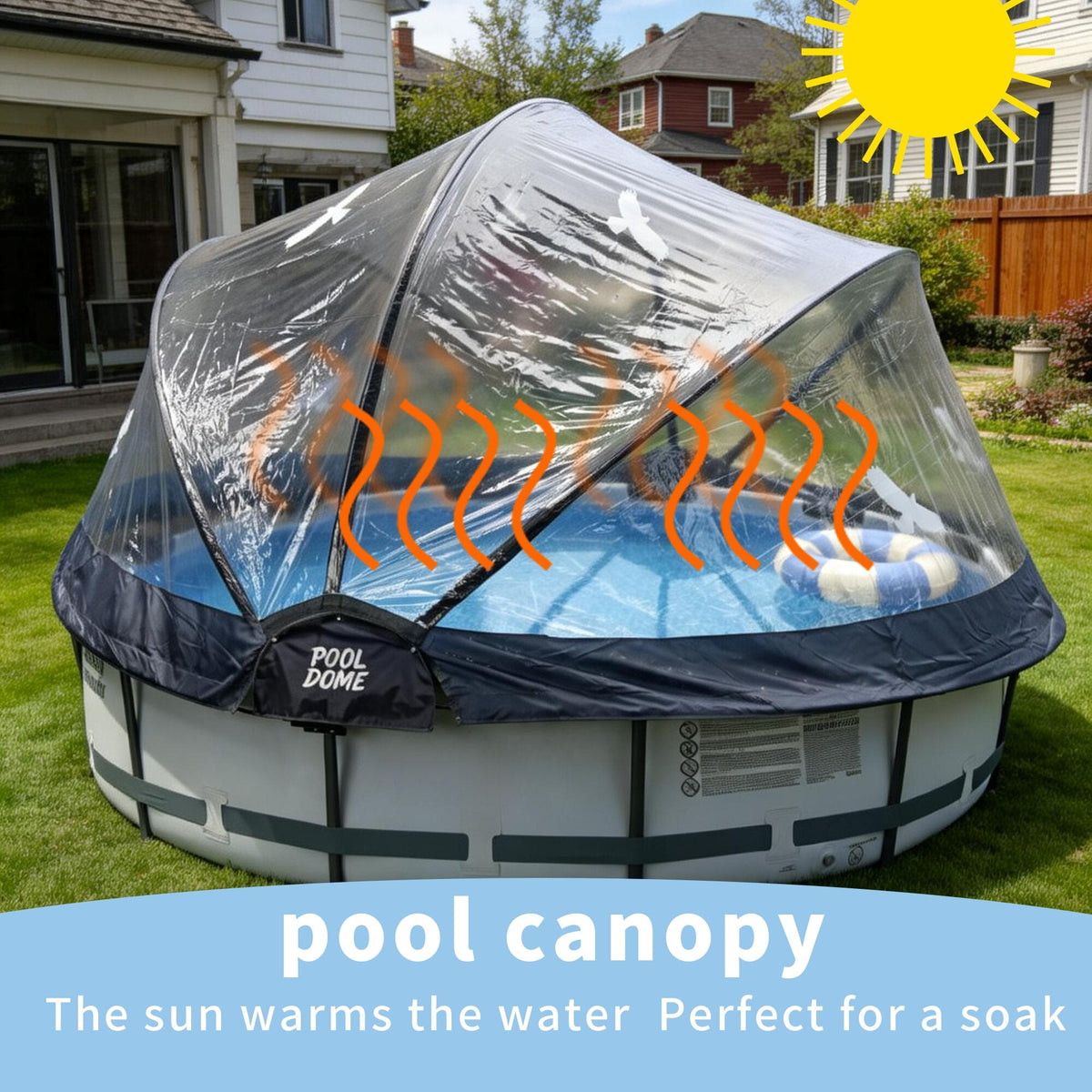15 FT Round Multifunctional All Weather Cover Pool Dome Enclosure
