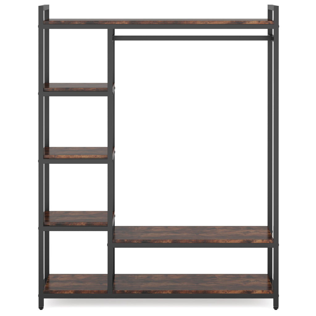 47.24" Rustic Brown Freestanding Closet Organizer