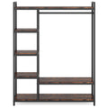 47.24" Rustic Brown Freestanding Closet Organizer