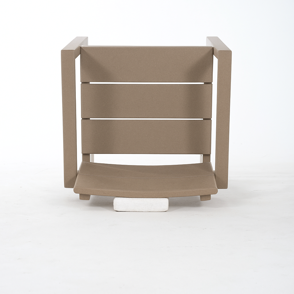 Antique Wood Color HDPE Outdoor & Garden Armchairs