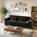 Luxury Velvet Sofa with Gold Metal Accents