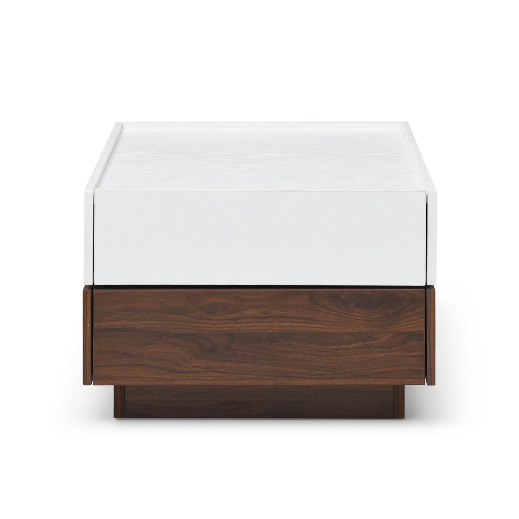 Rotating Coffee Table with 2 Drawers